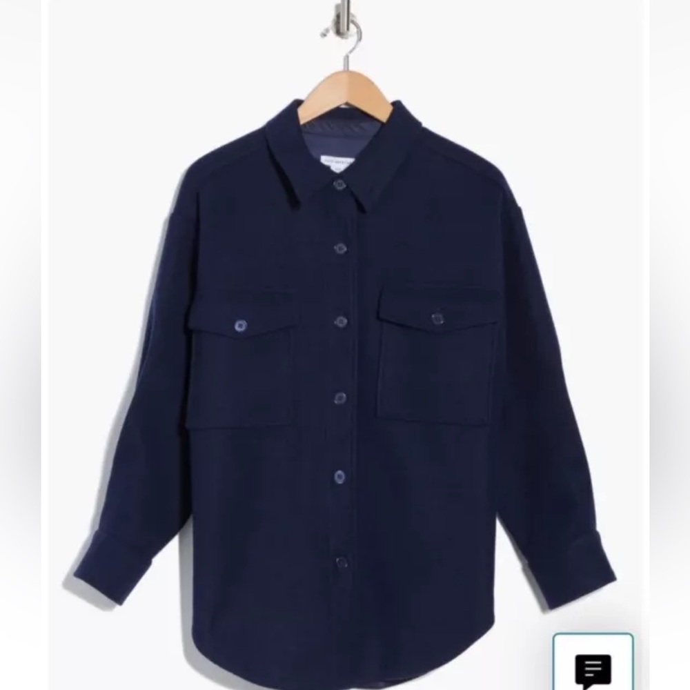 Good American Longline Ink Blue Shacket NWT- Size S/M
